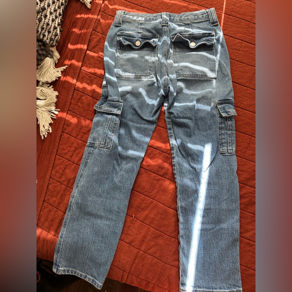Kancan Blue Denim Cargo Pants - Picture 4 of 4